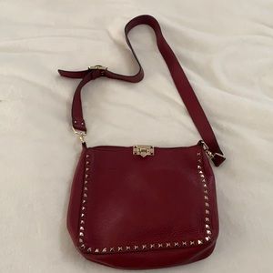 Cranberry/Red Valentino rock stud crossbody bag